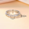 Women's Commuter Stackable Ring With Linked Buckle Design, Micro Paved Zircon Simple Fashion Ring view 4