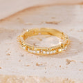 Women's Commuter Stackable Ring With Linked Buckle Design, Micro Paved Zircon Simple Fashion Ring view 3
