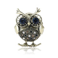 Alloy Rhinestone Big Eye Owl Brooch Pin For Women's Clothing view 5