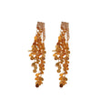 Chic Copper Zircon Sequin Long Tassel Geometric Drop Earrings For Women view 5