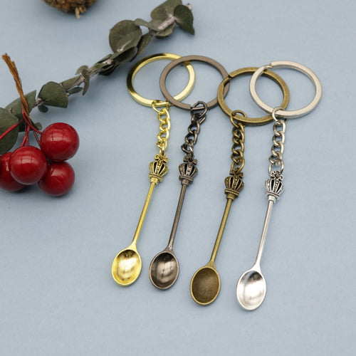 Zinc Alloy Minimalist Spoon Keychain Bag Charm Gift