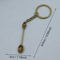 Zinc Alloy Minimalist Spoon Keychain Bag Charm Gift view 2