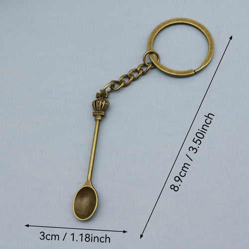 Zinc Alloy Minimalist Spoon Keychain Bag Charm Gift