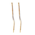 Light Luxury Copper Geometric Tassel Drop Earrings With Rhinestone Silver Pins view 5