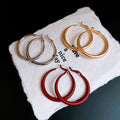 Minimalist Metal C-Shaped Hoop Earrings For Women, Geometric Round Light Luxury Ear Jewelry view 2