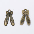 Ballet Slippers Charm In 3 Metal Finishes For Jewelry Making view 7