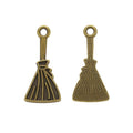Bristle Broom Vintage Metal Charm Pendant for Jewelry Making view 6