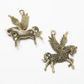 Winged Horse Metal Charm in 2 Distinct Finishes for Jewelry Making view 5