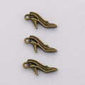 High Heel Shoe Metal Charm for Jewelry Making in Antique Bronze and Antique Silver view 5