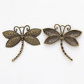 Filigree Dragonfly Metal Charms in Two Antique Finishes view 6