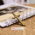 Slim Plain Cross Metal Pendant Charm For Jewelry Making view 2