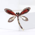 Alloy Glass Dragonfly Brooch For Women's Suit And Coat Decoration view 2