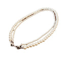 Double Layer French Faux Pearl Necklace Geometric Round Light Luxury Clavicle Chain view 5
