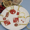 Metal Lucky Persimmon Keychain Festive Bag Charm Gift view 3