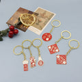 Metal Lucky Persimmon Keychain Festive Bag Charm Gift view 2