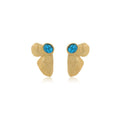 French Vintage Irregular Flower Texture Stud Earrings Light Luxury Metal Fashion Jewelry view 5