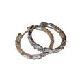 Rhinestone Square Metal Hoop Earrings For Women Geometric Statement Light Luxury Fashion Jewelry view 5