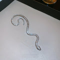 Light Luxury Alloy Rhinestone Snake Wrap Ear Cuff Earrings For Women No Piercing view 2