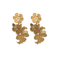 Light Luxury Metal Floral Tassel Drop Earrings For Women Statement Flower Stud Style view 5