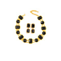 Luxury Vintage Black Crystal Geometric Alloy Drop Earrings for Women Statement Fashion Party Earrings view 5