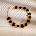 Luxury Vintage Black Crystal Geometric Alloy Drop Earrings for Women Statement Fashion Party Earrings view 3