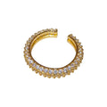Gold Plated Zircon Twisted Open Ring For Women view 5