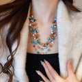 Light Luxury Ethnic Irregular Shell Bead Necklace Bracelet Jewelry Set For Women view 2