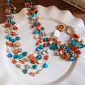 Light Luxury Ethnic Irregular Shell Bead Necklace Bracelet Jewelry Set For Women view 3