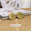 Vintage Two-Sided Peace Disc Charm Metal Jewelry Component, 3 Finish Options view 3