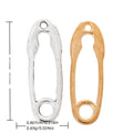 Zinc Alloy Safety Pin Charm Pendant No.231067 for DIY Necklace Bracelet Jewelry Making view 1