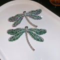 Luxury Copper Enamel Zircon Dragonfly Brooch For Women Fashion Insect Lapel Pin Accessory view 4