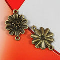 25x18mm Alloy Daisy Connector Charm Pendant