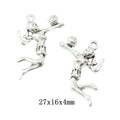 Antique Silver Zinc Alloy Volleyball Girl Charm Pendant for DIY Necklace Bracelet Jewelry Making view 1
