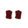 Vintage Pleated Velvet Flocked Geometric Alloy Stud Earrings For Women Autumn Winter Luxury Earrings view 5