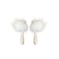 French Chic Alloy Heart Pom Pom Teardrop Pearl Stud Earrings For Women view 5
