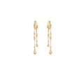 Elegant Gold Silver Alloy Water Drop Tassel Studs, Minimal Luxury Two-Way Fashion Dangle Earrings view 5