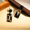 Luxury Maillard Leopard Print Acrylic Star Circle Square Hollow Drop Alloy Stud Earrings view 3