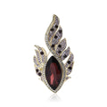 Alloy Rhinestone Peacock Eye Feather Brooch For Creative Apparel Decoration view 5