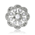 Alloy Rhinestone Flower Brooch For Women Suits And Sweaters view 5