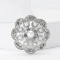 Alloy Rhinestone Flower Brooch For Women Suits And Sweaters view 2