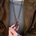 Cute Bear Pendant Alloy Sweater Necklace, Elegant Animal Charm Fashion Accessory for Women view 4
