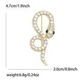 Alloy Rhinestone Figure Eight Snake Brooch For Fashion Clothing view 4
