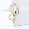 Alloy Rhinestone Figure Eight Snake Brooch For Fashion Clothing view 2
