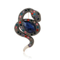 Alloy Rhinestone Snake Brooch Pin For Blazers And Coats view 5
