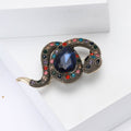 Alloy Rhinestone Snake Brooch Pin For Blazers And Coats view 2