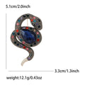 Alloy Rhinestone Snake Brooch Pin For Blazers And Coats view 6