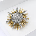Alloy Rhinestone Sun Brooch Pin For Sweater And Suit Decoration view 2