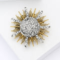 Alloy Rhinestone Sun Brooch Pin For Sweater And Suit Decoration view 3
