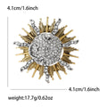 Alloy Rhinestone Sun Brooch Pin For Sweater And Suit Decoration view 4