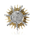 Alloy Rhinestone Sun Brooch Pin For Sweater And Suit Decoration view 5